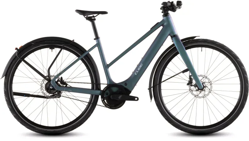 2026 Cube Editor Hybrid SLT 400x FE eHybrid Bike in Smaragd Grey/Prism