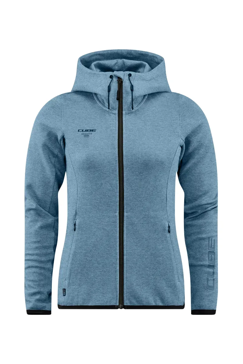 Cube Women's Zip Hoodie Advanced In Blue