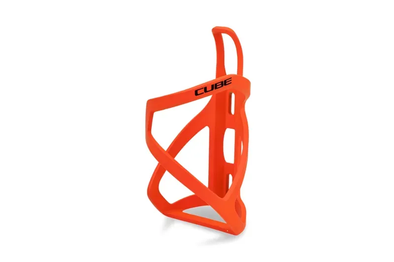 Cube Bottle Cage Hpp Left-Handed Sidecage In Matt Orange/Glossy Black