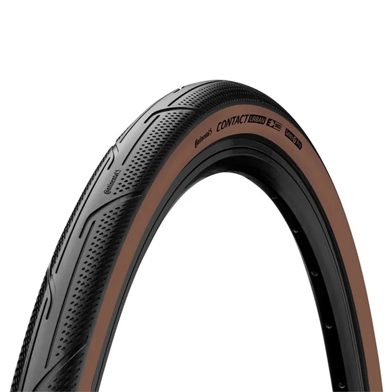 Continental Contact Urban Foldable Tyre 2022: 16x1. 35 BLACK/BROWN 16x1.35