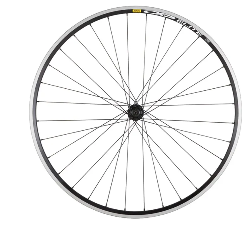 Shimano RS400 Q/R / Mavic CXP Elite 700C 32h black / DT Swiss PG spokes / Front-3