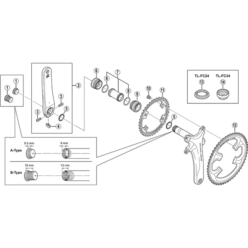 FC-9000 chainring 50T MA - For 50-34T-1
