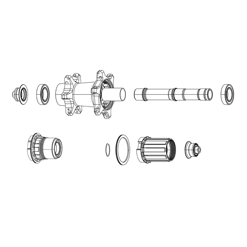 Zipp Freehub Kit zr1 - 11/12 Speed for Splined Non-Xdr Cassettes - Stainless Steel 61803 Bearings: size